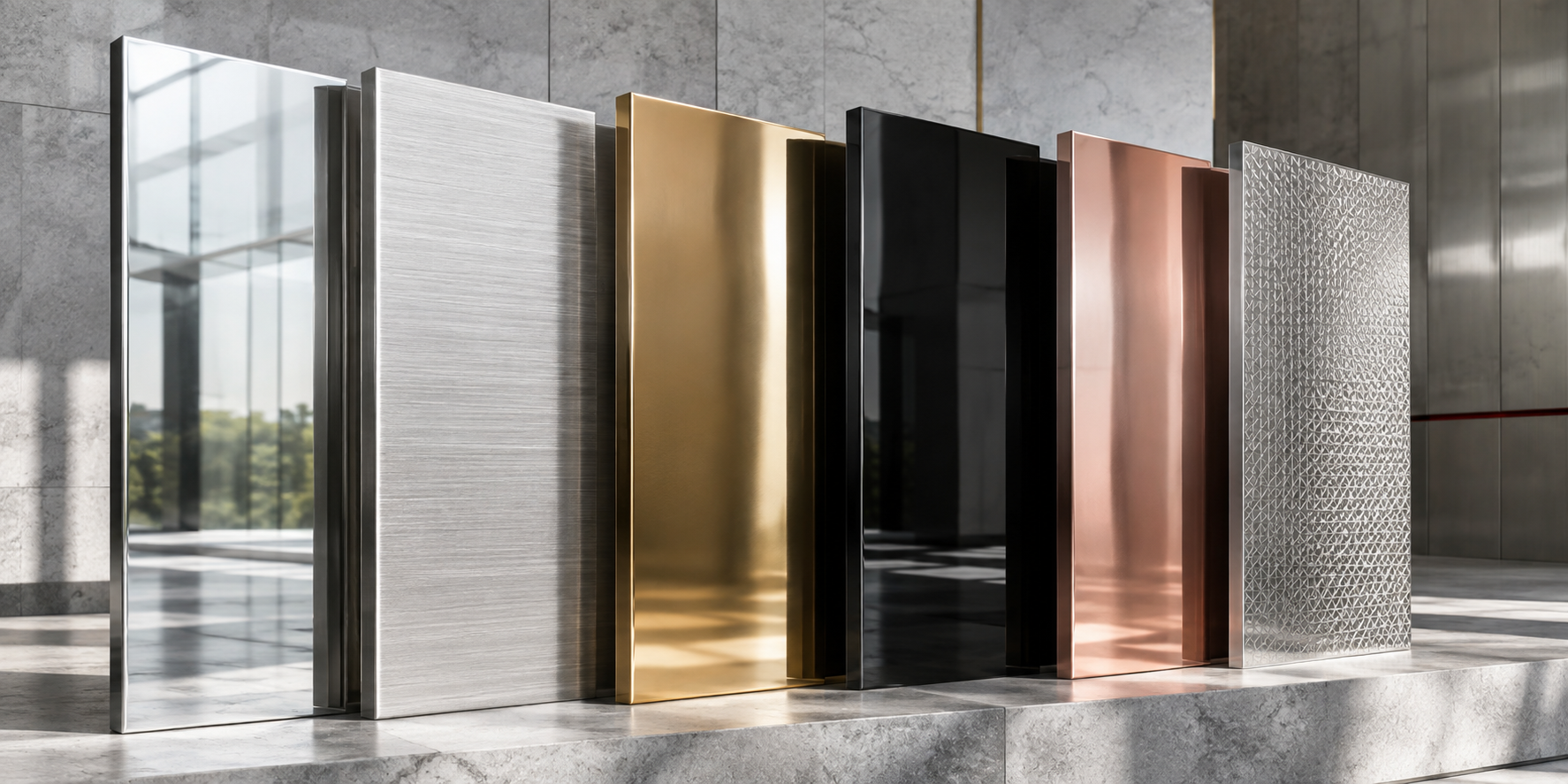 Decorative stainless steel finishes